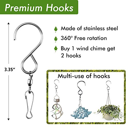 image for punada Long Wind Chimes Outdoor, UPGRADED 36” Wind Chimes Amazing Gr