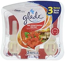 Glade Plugins Scented Oil Air Freshener, Red Honeysuckle Necountar, 3 count, 2.01 Fluid Ounce