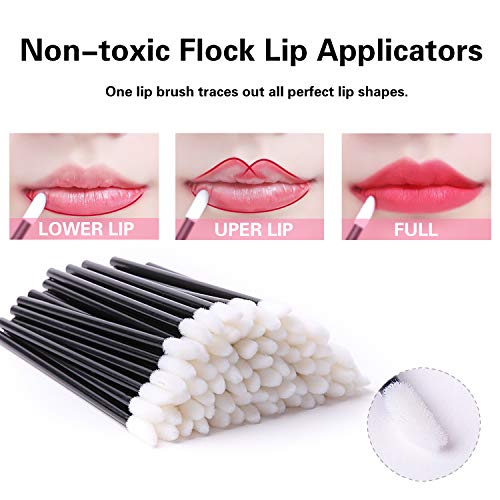 INFILILA 200Pcs Disposable Makeup Applicators Kit-100Pcs Mascara Wands,100Pcs Lip Applicators,Mascara Lipstick Makeup Brushes Eyelash Lip Gloss Brushes Applicators,Cosmetic Tool