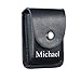 Personalized Black Leather Lighter Pouch with Belt Loops-Free Laser Engravingthumb 1