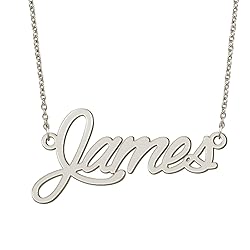 BYBWBL James Name Pendant Necklace Silver Color