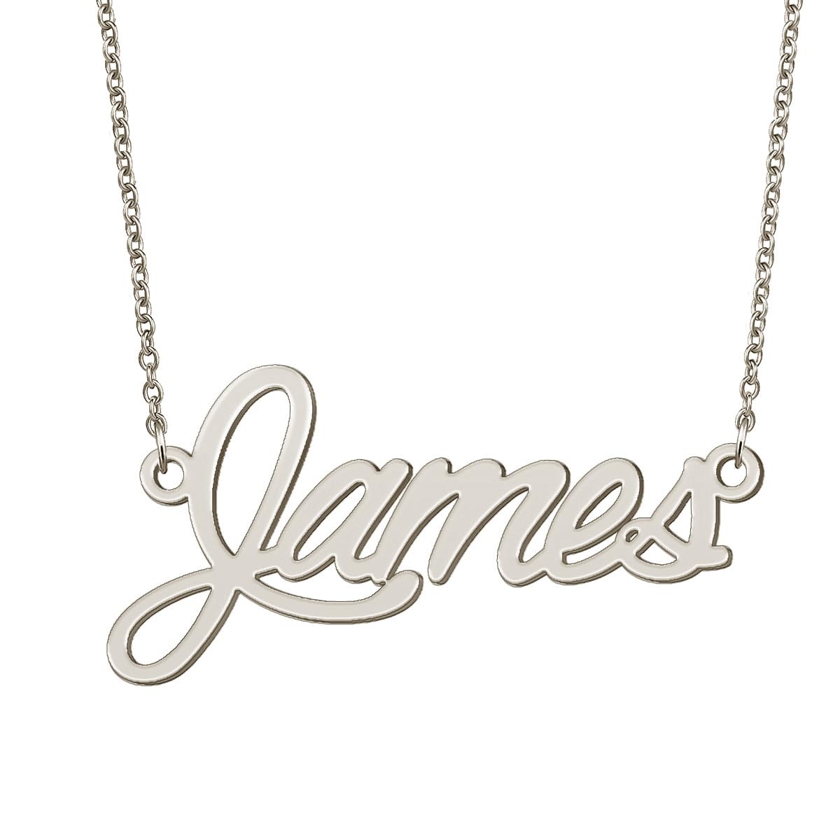 BYBWBL James Name Pendant Necklace Silver Color