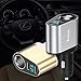 Yoobao Dual USB Car Charger Adapter With Cigarette Lighter Socket for iPhone X/ 8/ 8 Plus/ 7/ 7 Plus/ 6s, iPad mini 2/ 3/ 4 / Air/ Pro, Galaxy S8/ S7, LG G5/ G6/ V20 and More - Gray