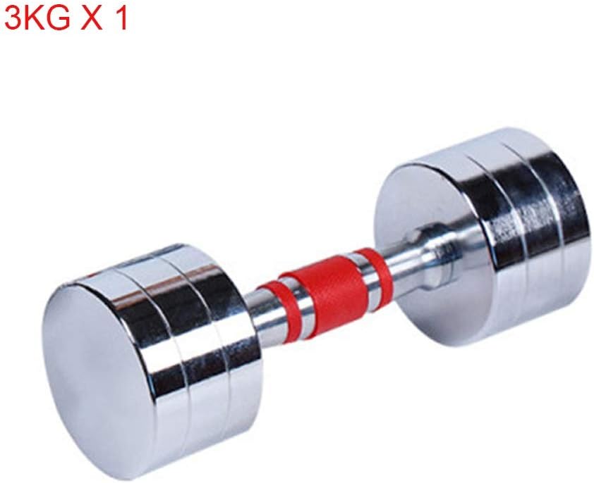 Amon Galvanized Dumbbell Dumbbell Durable Gym Barbell Plates Weight Dumbbell for Exercise Fitting Gym Body Workout for Men Women etc (Color : 3KG)
