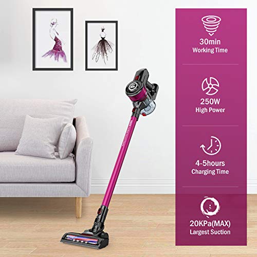 Cordless Vacuum, ONSON Cordless Stick Vacuum Cleaner, 20KPa Powerful
