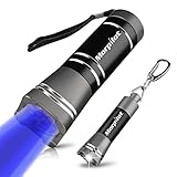 12 LED UV Flashlight Urine Detector - Morpilot Upgrade Ultraviolet Black Light Flashlight with Mini Keychain White Flashlight,for Detect Bed Carpet Bug Dog Urine Stain Scorpion