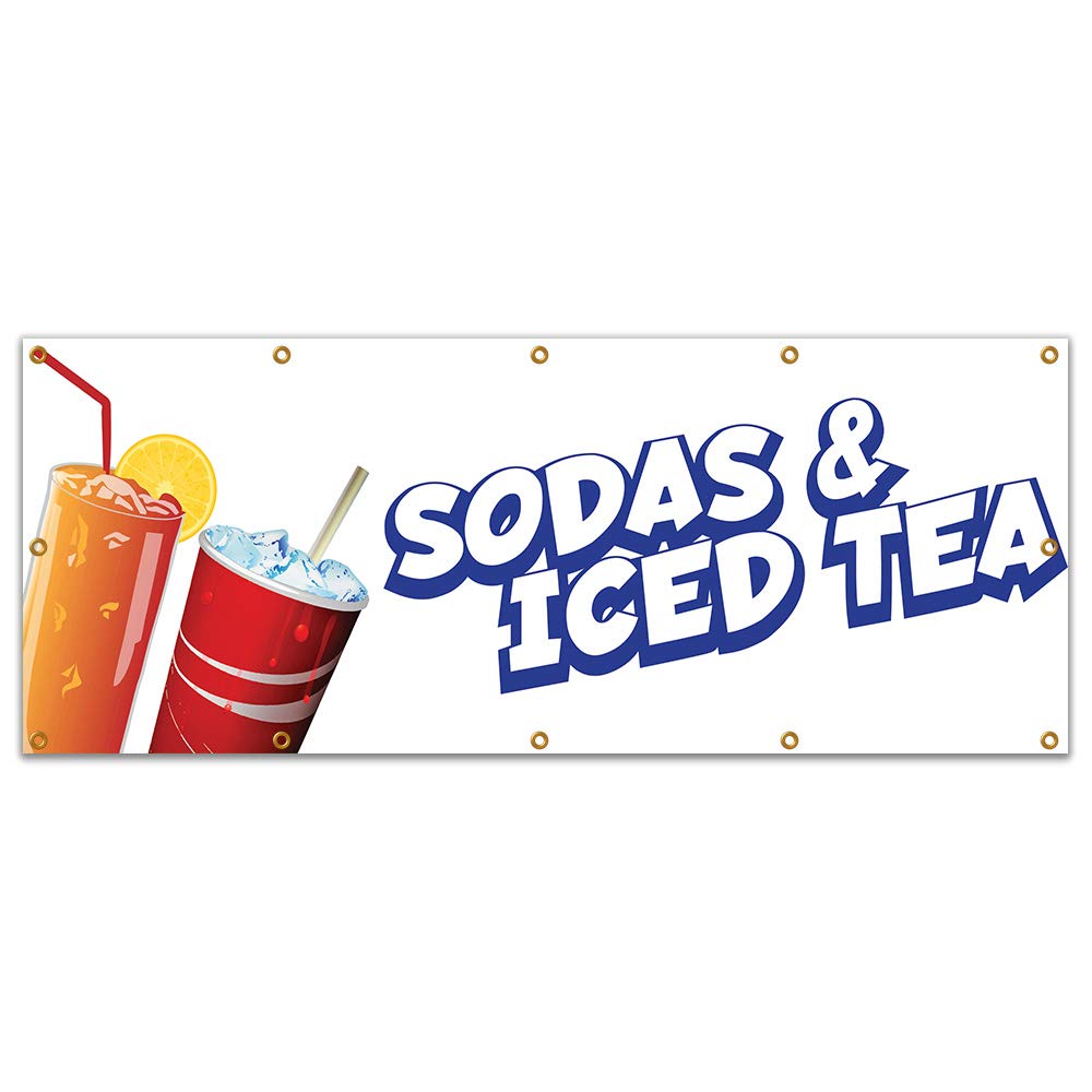 Amazon Com Sodas Iced Tea 120 Banner Concession Stand Food