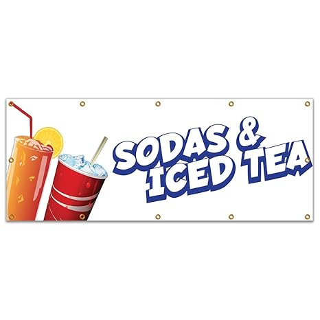 Amazon Com Sodas Iced Tea 120 Banner Concession Stand Food