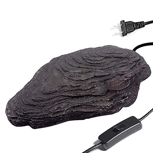 Amphibian Reptile Tank Heating Rock - Heatwave Rock Warmer Heater with Temperature Control for Lizard, Bearded Dragon, Chameleon, Corn Snake, Spider, L
