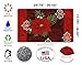 Toland Home Garden 800109 Red Damask Winter Door Mat 18x30 Inch Christmas Outdoor Doormat for Entryway Indoor Entrance