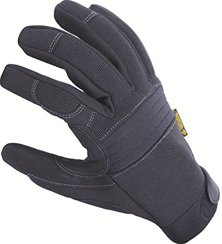 Premium mechanic duty gloves with padded knuckles, rein…
