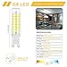 YUIIP G9 LED Light Bulb 7W Dimmable 50W 60W Halogen Bulbs Equivalent, Daylight White 6000K AC120V 550LM Lamp G9 Bi Pin Base, Non-Flicker, 360°Beam Angle, 6 Pack