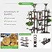 VIVOSUN 9 Tier Wooden Plant Stand Carbonized 17 Potted Flower Shelf Display Rack Holder 44.5″ High Flower Stand for Patio Garden Balcony Indoor Outdoorthumb 4