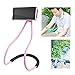 Hanging on Neck Cell Phone Mount Holder, Universal Mobile Phone Stand, Lazy Bracket DIY Free Rotating for Multiple Functions (Pink)
