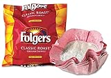 Folgers Classic Roast Filter Packs, Premeasured Ground Coffee and Filter in a Single Pouch, 2 Boxes 80 Count