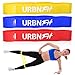 URBNFit Loop Exercise Bands 3 Pack w/Workout Guide- Workouts, Stretching and Rehabilitation (Easy, Medium, Hard) - Booty Bands