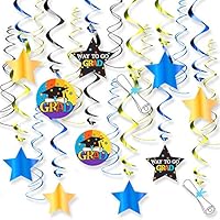 KALEFO 2019 Graduation Decorations Hanging Swirls Kit - Graduation Party Supplies 2019 Hanging Ceiling for High School Prom Grad Party