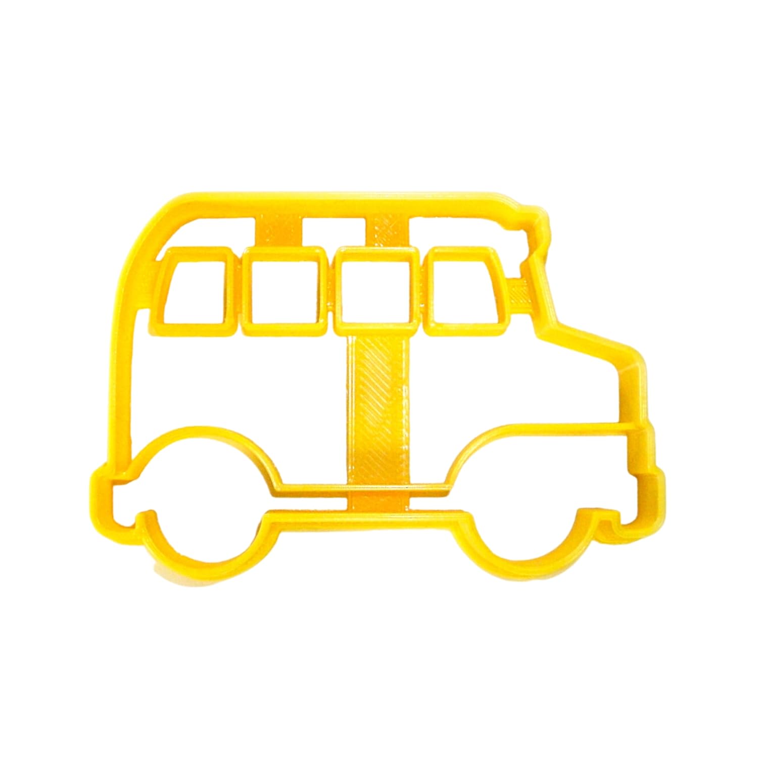 SCHOOL YELLOW BUS SIDE VIEW STUDENT TRANSPORTATION SPECIAL OCCASION COOKIE CUTTER BAKING TOOL 3D PRINTED MADE IN USA PR837