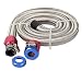 CarBole Universal Steel Braided Fuel Line for 3/8"Tube Size with Red/Blue Clamps