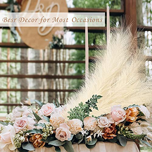 Faux Pampas Grass Decor, Tall Pampas Grass Decor, Pompous Grass Floor Vase Filler, Bundle of 3, 43\
