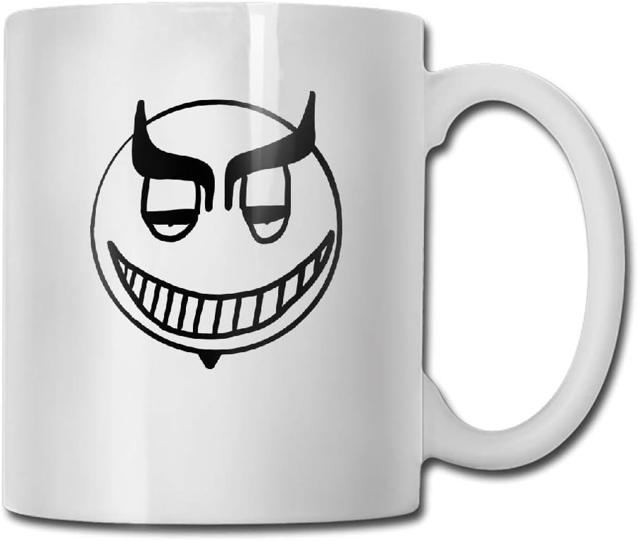 Devil Smiley Face Cartoon Tea Cup