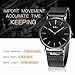 Watch,Mens Women Watch Luxury Fashion Black Super Thin Case Waterproof Analog Quartz Magnetic Mesh Band Wrist Watch (Black)