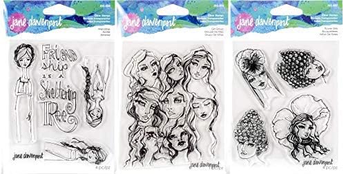 Jane Davenport Artomology Clear Stamps - Friendship, Girl Group and Flower Girls