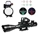 Chinoook 4-12X50 EG Tactical Rifle Scope with Holographic 4 Reticle Sight & Red Laser JG8