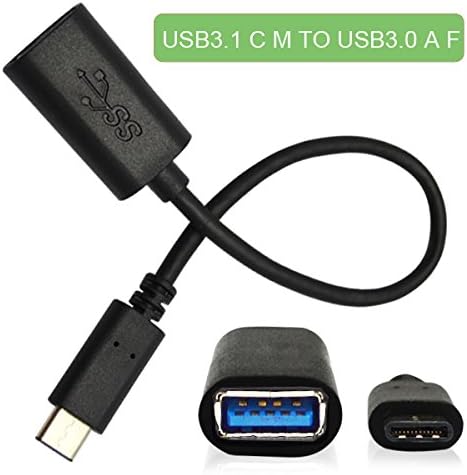 USB-C to USB 8.5 inch Adapter/Converter/Connector/Cable (NEW STANDARD: 3.1 USB-C to 3.0 USB-A male to female adapter makes your iPhones, iPads & other devices compatible with the New 2015 Apple MacBook for charging and data-syncing! Fully Tested!)