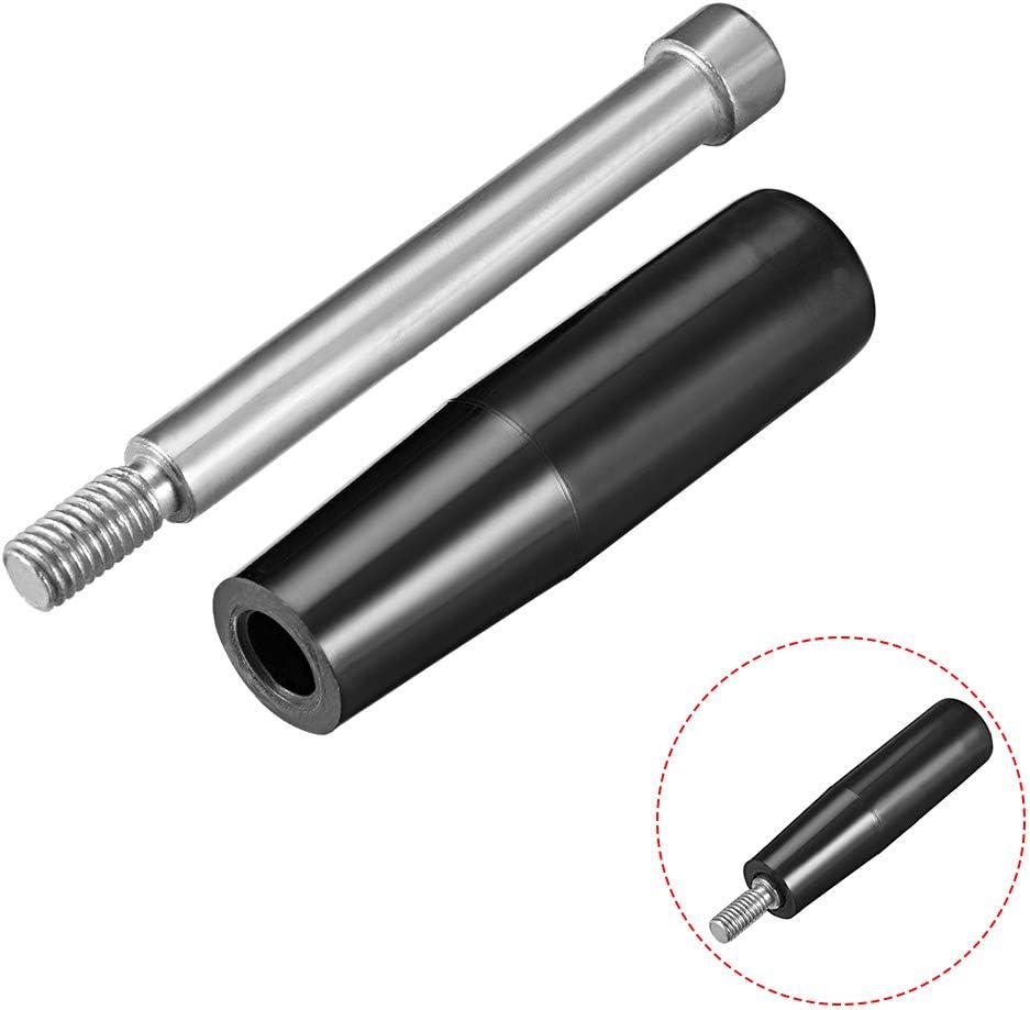 sourcing map Revolving Handwheel Machine Handle M10 Male Threaded Stem for Milling Machine, Black, M10 x 100mm - Image 5