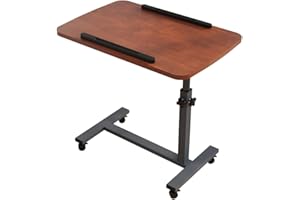 Furist Overbed Bedside Table with Wheels, Medical Hospital Bed Table, Computer Stand for Bed Side, Rolling Tray for Hospital and Home Use