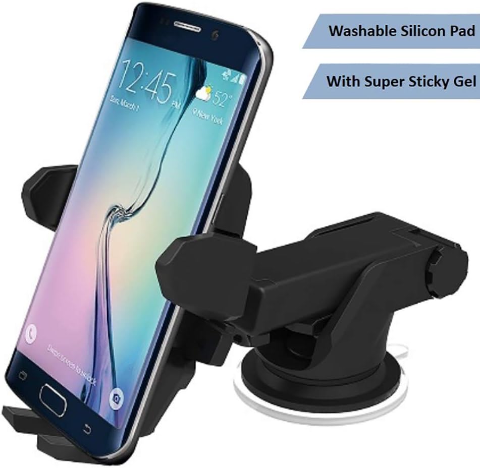 Abronix 360 Degree Swivel Extendable Adjustable Mount Cradle Car Mobile Phone Holder for iPhone Series, Galaxy Note Series and Other Smartphones