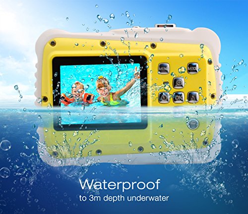 Powpro-Kfun-PP-J52-Underwater-Action-Camera-Waterproof-Dustproof-Kids-Camera-Camcorder-5M-Pixels-Yellow