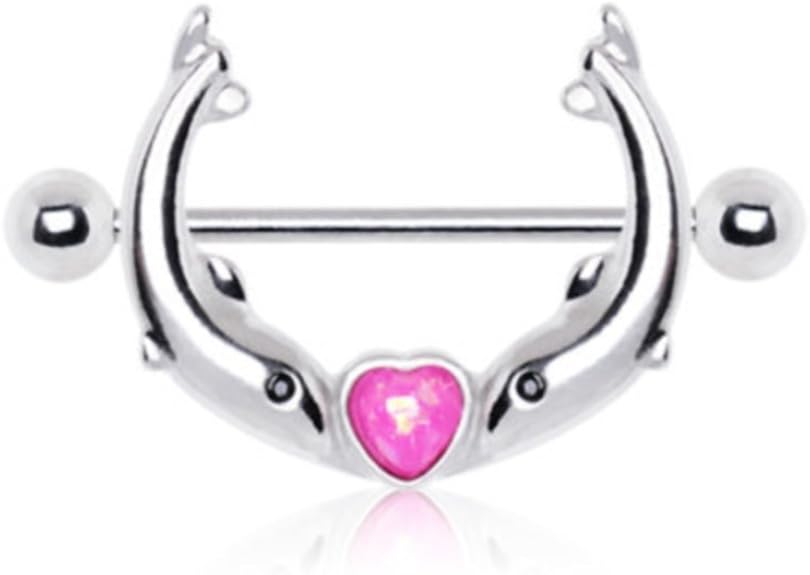 eeddoo BrustwarzenPiercing Delphin Silber Edelstahl Amazon.de Schmuck
