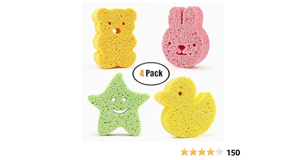 4 Pack Baby Bath Sponge Baby Bath Foam Rub Shower Sponge Soft Cotton Scrubber Bath Brush Rubbing Towel For Toddler Infant Newborn Buy Online At Best Price In Uae Amazon Ae