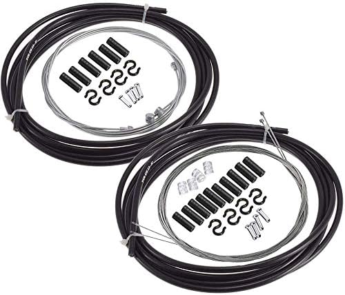 Yakamoz 2合1共通 自転車シフトケーブルセット シフトワイヤーロード マウンテンバイク用 交換用 ブレーキケーブルセット ブレーキワイヤーチューブ 自転車パーツ 贈与 ブラック