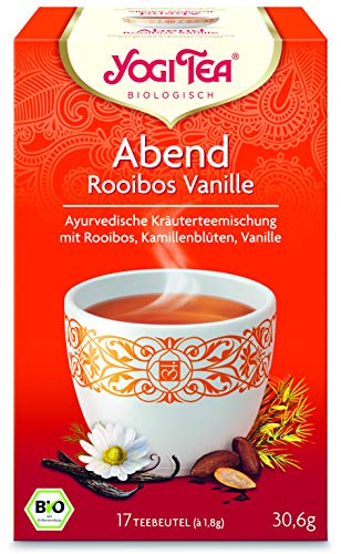 Yogi Tee Abend Tee mit Rooibos und Vanille - 17 Tee Beutel - Yogi Tea - ROT