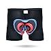 JEPOZRA Men's Cycling Underwear Shorts 3D Padded Bike Shorts Breathable Quick Dry Pants Black (Red,L)