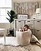 INDRESSME XL Cotton Rope Storage Basket Baby Laundry Basket Woven Baskets with Handle for Diaper Toy Off White Home Decor 16.0