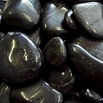 Exotic Pebbles PBS1030 Polished Pebble, Black, 5 Pounds, 1/2-Inch to 1-Inch