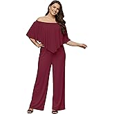 KOH KOH Womens 2026 Long Pant Strapless Off Shoulder Pocket One Piece Jumpsuit Outfit