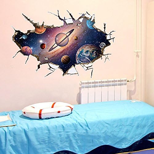 3D Floor/Wall Sticker SOUFUN Removable Mural Decals Living Room Decors (A)