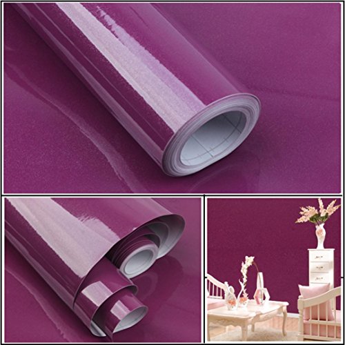 IuhanÂ® Self-adhesive Wall Stickers, Shiny Furniture Refurbished Stickers Pvc Removable Wallpaper Decor 13 Kind Colors (Purple)