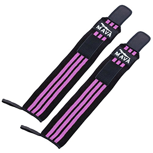 Weight Lifting Wrist Wraps for Women, Double Stitched â€“ Womens Wrist Wraps for Gym, Pink