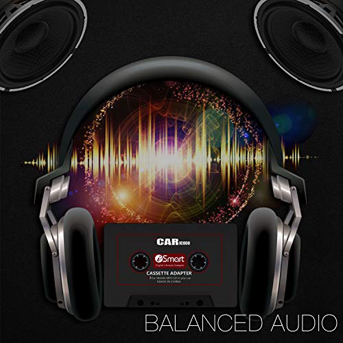 iiwey Cassette Adapter for Cars, 2019 Upgrade Car Audio Cassette to Aux Adapter, Listen to iPods, Smartphoens, MP3 Player in a Standard Vehicle Cassette Player