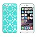 LANDFOX iPhone 6 Case, Carved Damask Vintage Pattern Matte Hard Case Cover for iPhone 6 4.7 Inch Blue