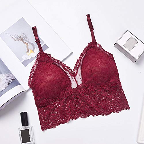 red lace bralette crop top