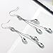 Neoglory Jewelry Mother's Day Gift Teardrop Crystal Three Colors Drop Earrings 3.14