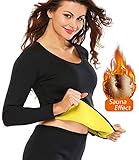 SEXYWG Womens Neoprene Long T-Shirt Sweat Sauna Hot Body Shaper for Weight Loss
