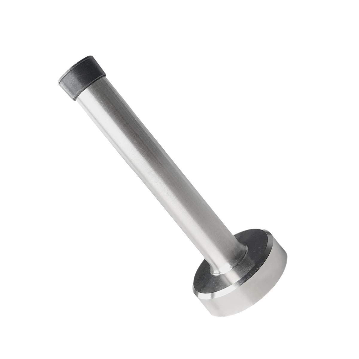 Door Stop 4 Inch Stainless Steel Door Stopper, Cylindrical Doorstop with Rubber Buffer Tip, Door Stop, Solid Door Holder Protector for Home and Office, Silver